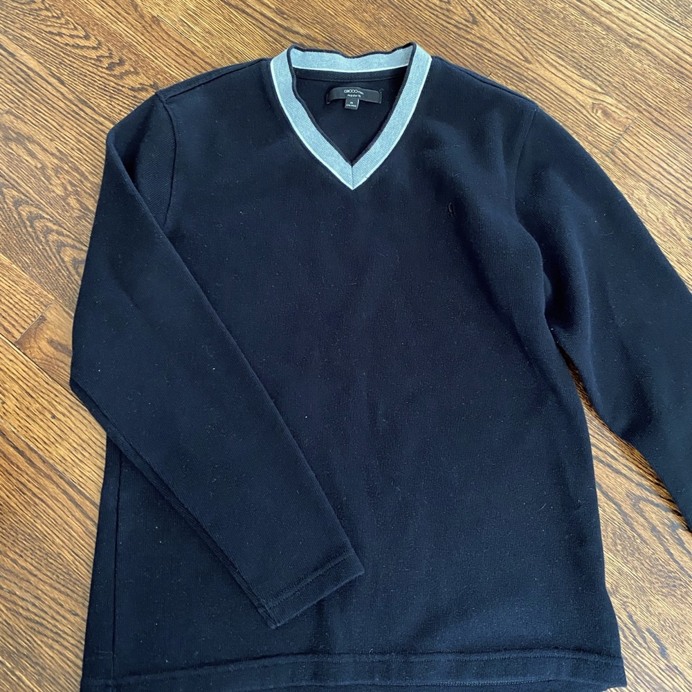 G2000 Men’s Black V-Neck Regular Fit Sweater (M)